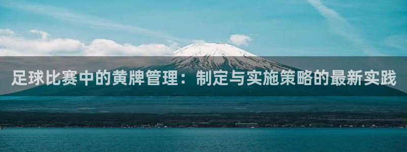 足球比赛中的黄牌管理：制定与实施策略的最新实践