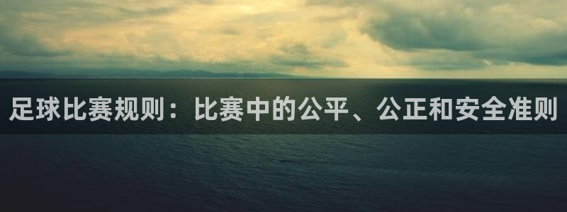足球比赛规则：比赛中的公平、公正和安